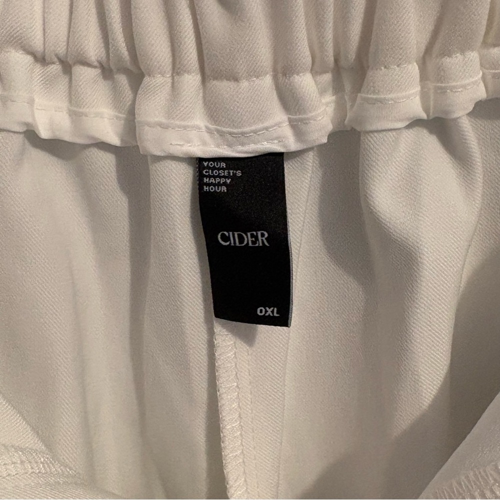 Cider Women’s 0XL White Wide Leg Trousers Classic Timeless Business Casual Pants - Picture 2 of 16